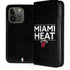 NBA Miami Heat Standard - Black iPhone 15 Pro Folio Case